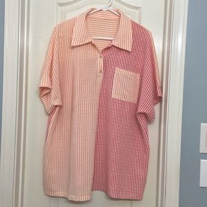 Oversized Small Gauze Button Boutique Blouse